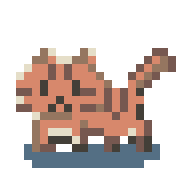 歩くねこのドット絵アニメーション