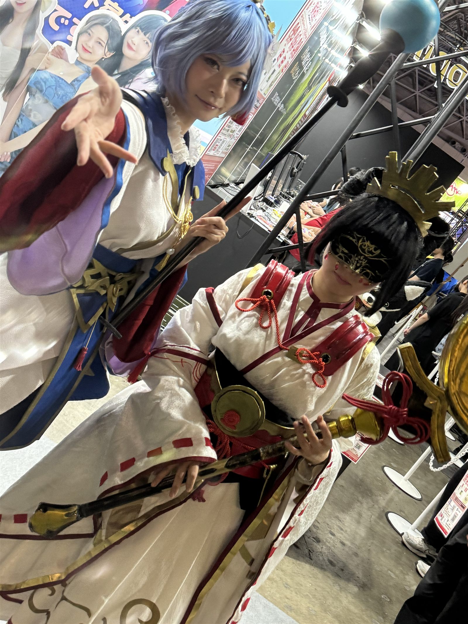 東京ゲームショウのブースに登場したコスプレイヤー