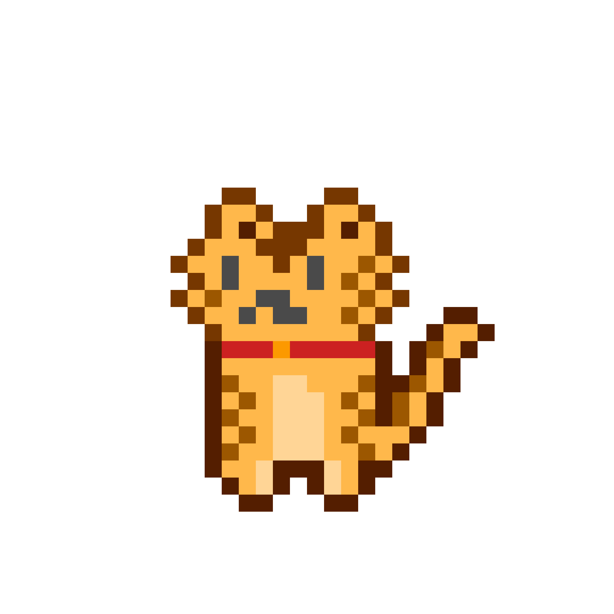 明るい背景で踊るねこのドットアニメーション