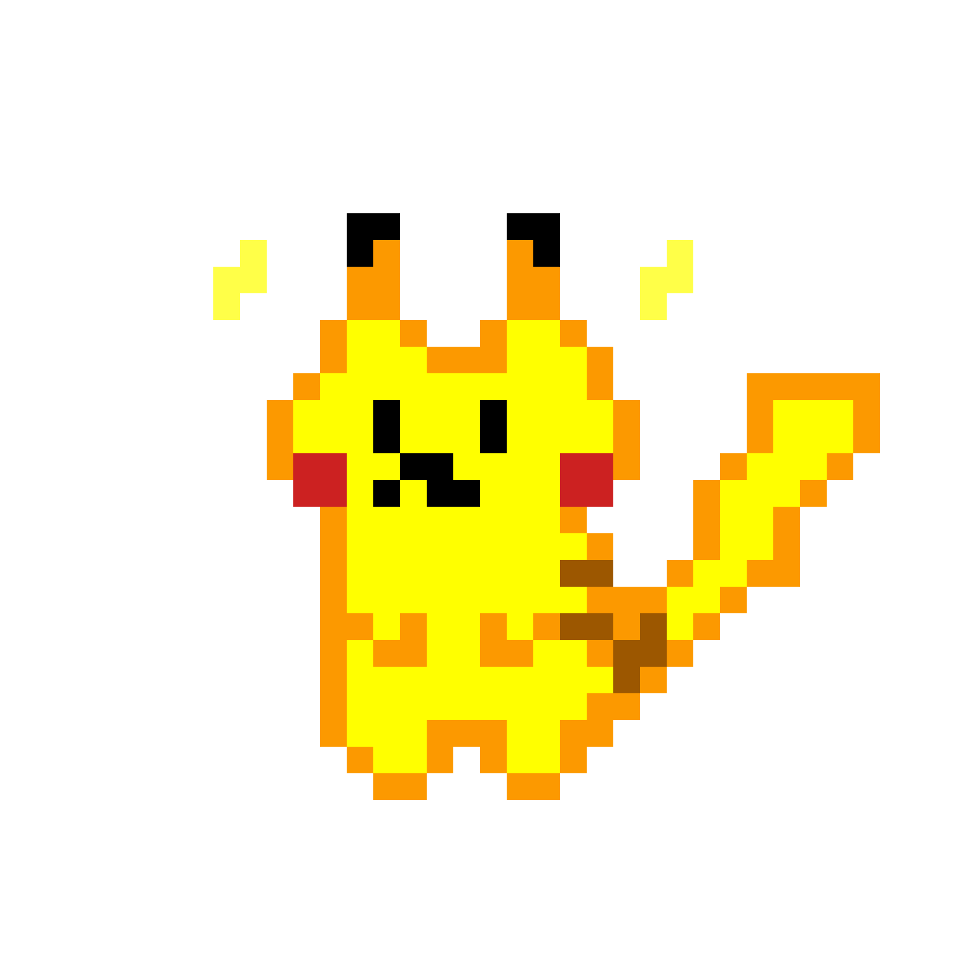 電気ネズミのドット絵