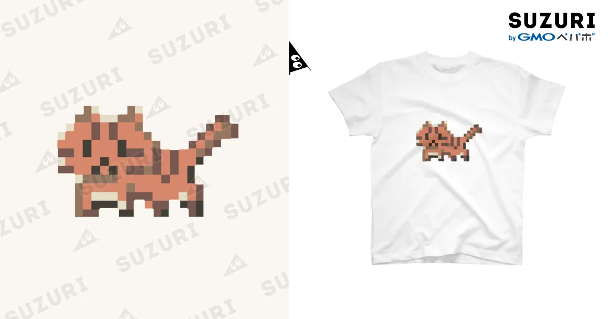 ドット絵ねこのスタンダードTシャツ